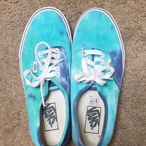 Blue tyedye Vans